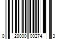 Barcode Image for UPC code 020000002743