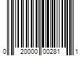 Barcode Image for UPC code 020000002811