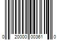 Barcode Image for UPC code 020000003610