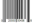 Barcode Image for UPC code 020000004365