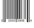 Barcode Image for UPC code 020000006369