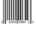 Barcode Image for UPC code 020000006543