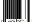 Barcode Image for UPC code 020000006741