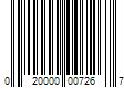 Barcode Image for UPC code 020000007267