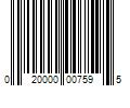 Barcode Image for UPC code 020000007595