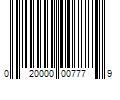 Barcode Image for UPC code 020000007779