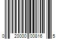 Barcode Image for UPC code 020000008165