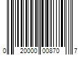 Barcode Image for UPC code 020000008707