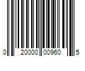 Barcode Image for UPC code 020000009605