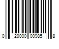 Barcode Image for UPC code 020000009858