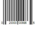 Barcode Image for UPC code 020000009865