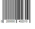 Barcode Image for UPC code 0200000402310