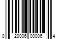 Barcode Image for UPC code 020006000064