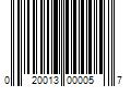 Barcode Image for UPC code 020013000057