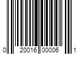 Barcode Image for UPC code 020016000061