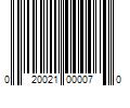 Barcode Image for UPC code 020021000070