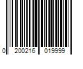 Barcode Image for UPC code 0200216019999