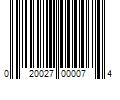 Barcode Image for UPC code 020027000074