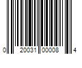 Barcode Image for UPC code 020031000084