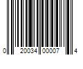 Barcode Image for UPC code 020034000074