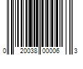 Barcode Image for UPC code 020038000063