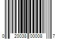 Barcode Image for UPC code 020038000087