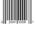 Barcode Image for UPC code 020041000067