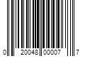 Barcode Image for UPC code 020048000077