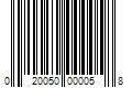 Barcode Image for UPC code 020050000058