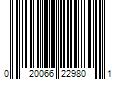 Barcode Image for UPC code 020066229801