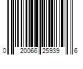 Barcode Image for UPC code 020066259396