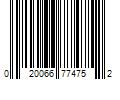 Barcode Image for UPC code 020066774752