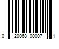 Barcode Image for UPC code 020068000071