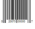 Barcode Image for UPC code 020070000007