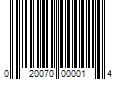 Barcode Image for UPC code 020070000014