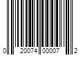 Barcode Image for UPC code 020074000072