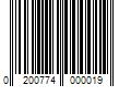 Barcode Image for UPC code 0200774000019