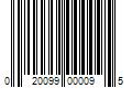 Barcode Image for UPC code 020099000095