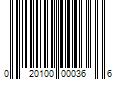 Barcode Image for UPC code 020100000366