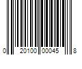 Barcode Image for UPC code 020100000458