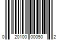 Barcode Image for UPC code 020100000502