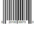 Barcode Image for UPC code 020100000700