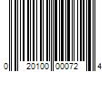 Barcode Image for UPC code 020100000724