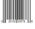 Barcode Image for UPC code 020100000786