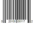 Barcode Image for UPC code 020100001172