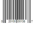 Barcode Image for UPC code 020100001387