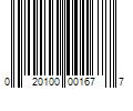 Barcode Image for UPC code 020100001677