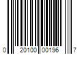 Barcode Image for UPC code 020100001967