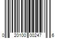 Barcode Image for UPC code 020100002476