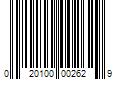 Barcode Image for UPC code 020100002629